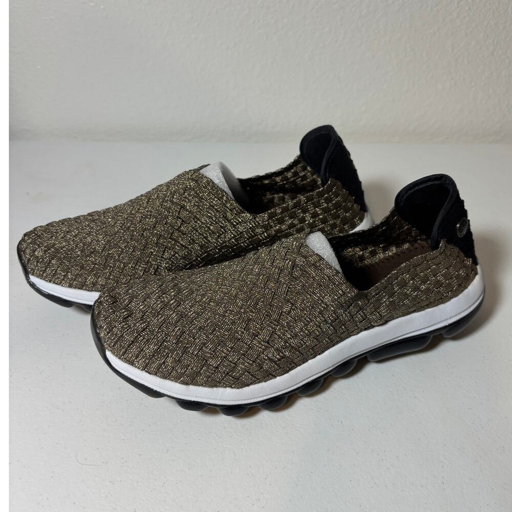 Bernie Mev NWOT Size 7 (EU 38) Gummies Air Low-Top Slip-On Sneaker Gold Bronze
